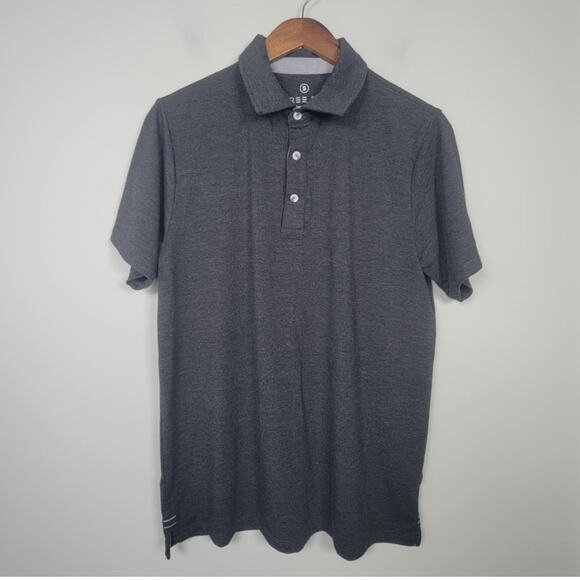 Free Fly Mens S Bamboo Blend Polo Shirt Short Sleeve Dark Gray - Picture 1 of 9